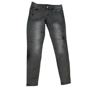 $114 KUT from‎ the Kloth Womens Faded Black Distressed Skinny Jeans Sz 8 Stretch